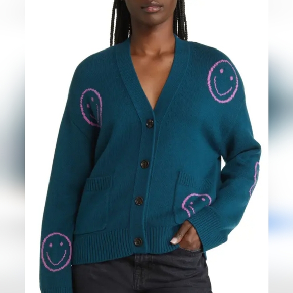 Rails Reece Forest Smiles cardigan - Picture 3 of 9